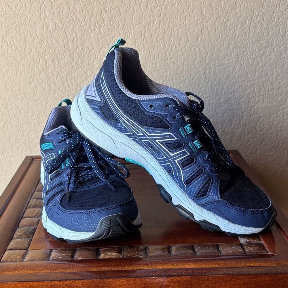 ASICS-GEL Venture 7 Women’s Running Shoes Blue Purple Teal 1012A476, size 7.5